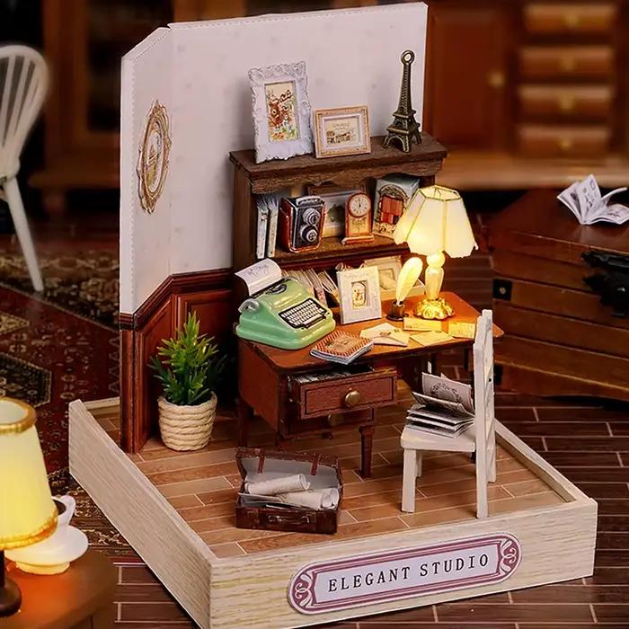 Mini maison de poupée bricolage 3D Puzzle assemblage modèle de construction jouets