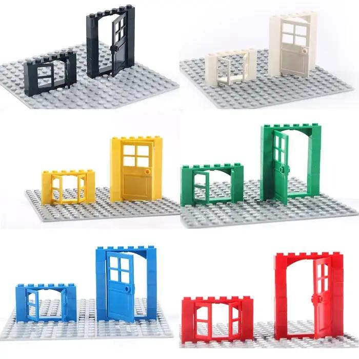 102 pièces porte fenêtre brique en vrac bricolage maison blocs de construction briques jouets ville architecte pour enfa
