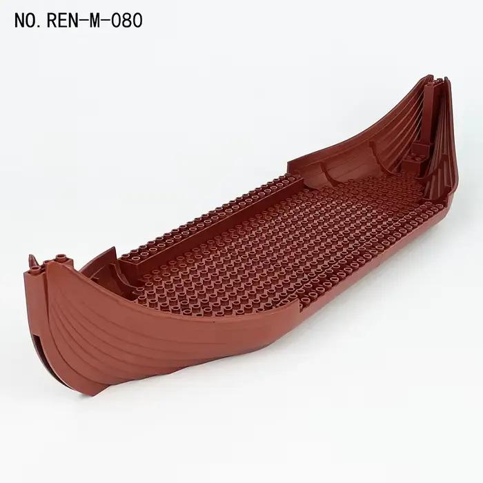 Ensemble de construction de bateau pirate avec 12 mini figurines, squelette de pirate, trésor, armes et accessoires – Kit de briques jouets