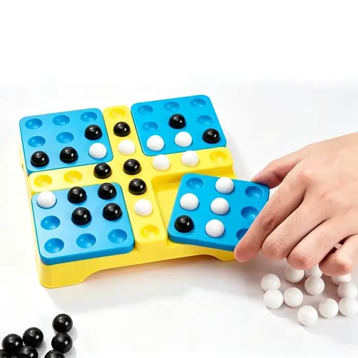 Jeu classique cinq à la suite, échecs noir et blanc, jeux de stratégie pour adultes et familles, divertissement pour les voyages et les fêtes