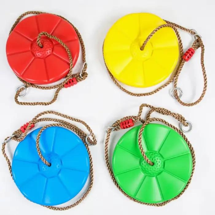 Balançoire à disque octogonal pour enfants, rouge et bleue, épaissie, suspendue, pour intérieur et extérieur, jouet de sport pour enfants, jardin et cour.