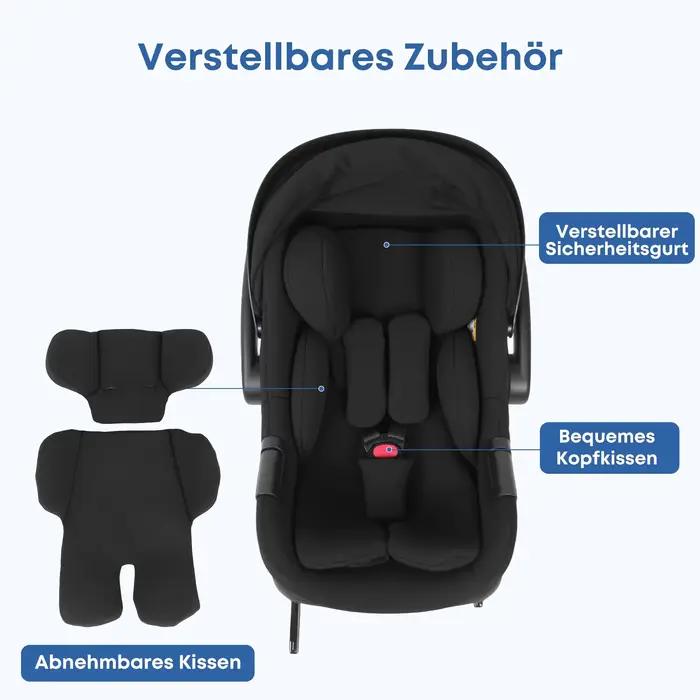 Siège auto pour bébé Babyvoyage noir avec base Isofix