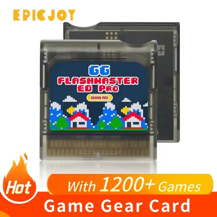 2025 nouveau 1200 en 1 Game Gear FlashMaster chariot de jeu GG Pro + cartouche de jeu avec carte TF 8G pour Console Sega Game Gear GG