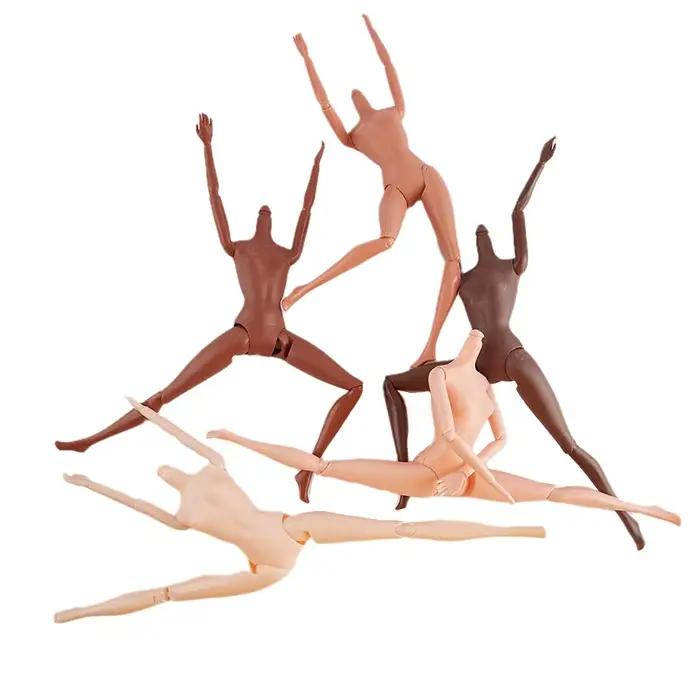 1PC 11 articulations mobiles 26/27cm poupée africaine corps nu marron peau noire