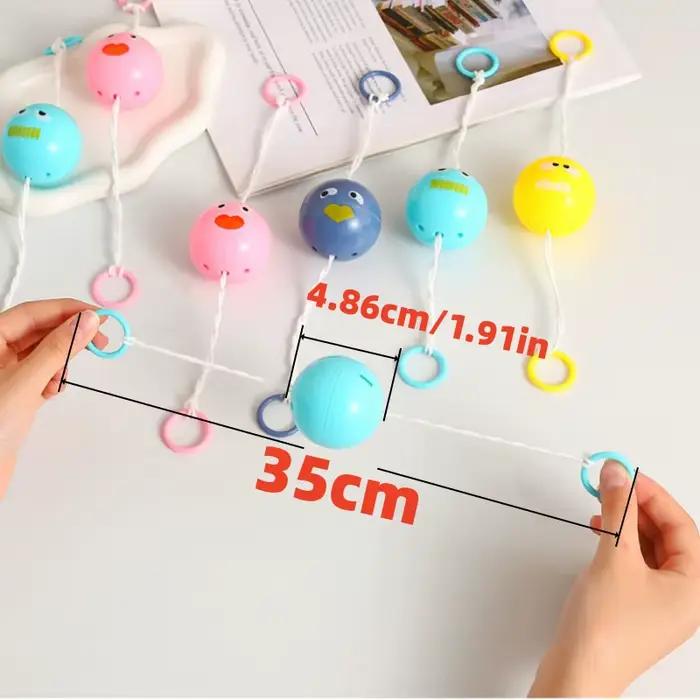 Boule de sifflet lumineux pour enfants, 2 pièces, volant d'inertie rotatif, Puzzle, corde de traction, jouet créatif anti-Stress pour l'enfance