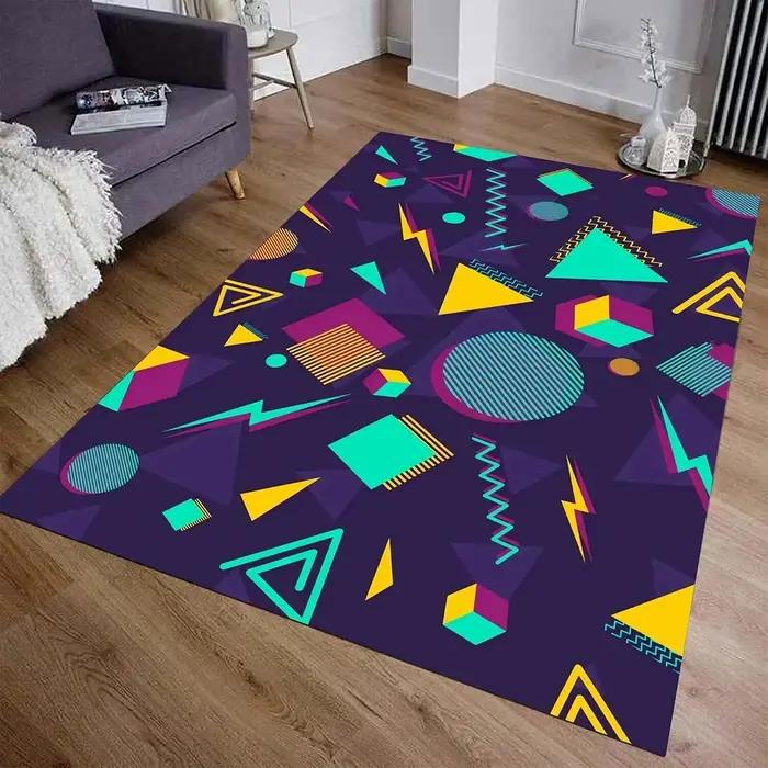 Tapis d'arcade étoiles Bowling Alley, rétro des années 90, antidérapant, pour Home cinéma, salle de cinéma, tapis de sol pour salle de Gamer, décor de salle, cadeau rétro