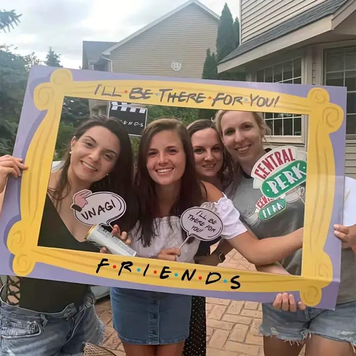 Décorations de fête d'anniversaire d'amis, accessoires de photomaton sur le thème des amis, émission de télévision, fête de remise des diplômes