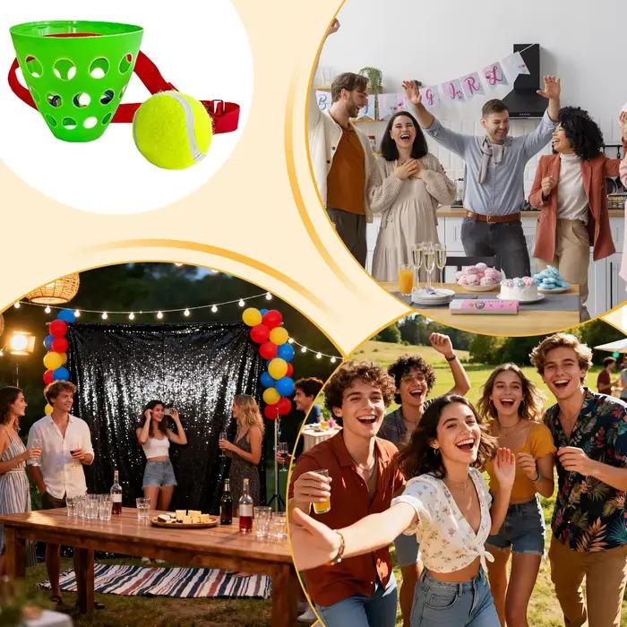 Jeu de Coupe à Balle Oscillante – Défi Amusant pour Fêtes, Jouet de Coordination Main-Œil pour Adultes et Enfants, Idéal pour Anniversaires et Réunions en Extérieur