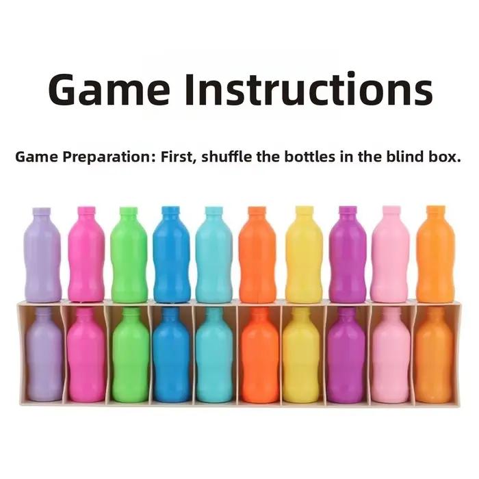 Jeu d'association de bouteilles en plastique gris clair pour éveil précoce et entraînement à la mémoire chez les enfants occasions spéciales éducation logique coordination œil-main