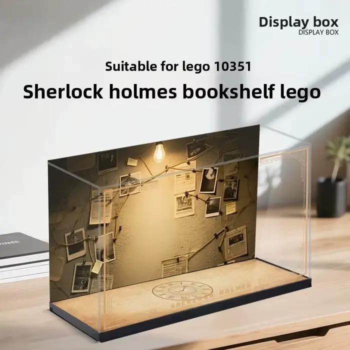 Boîte de rangement en acrylique haute définition pour modèle de blocs de construction LEGO 10351 Sherlock Holmes