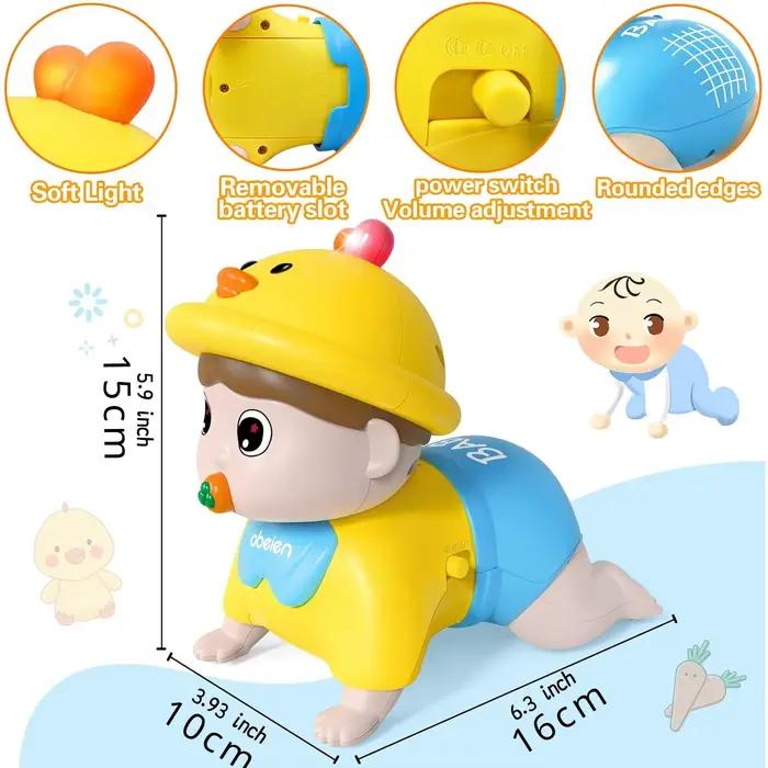Jouet d'éveil pour bébé : Poupée électrique qui rampe