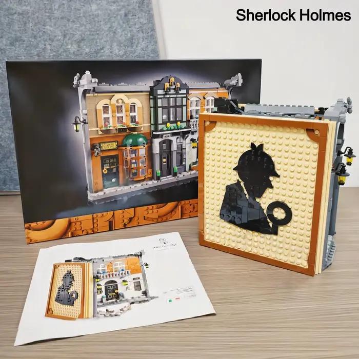 Hot Toys 2026 Nouvelle série Street View 1359 pièces Sherlock Holmes Décor de bibliothèque en forme de livre Jouet de construction Cadeau