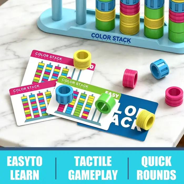 Color Stack Challenge : un jeu de puzzle de correspondance de couleurs rapide pour des soirées amusantes et des défis
