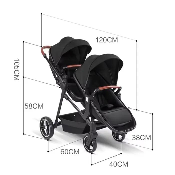 Nouvelle poussette Double légère pliable