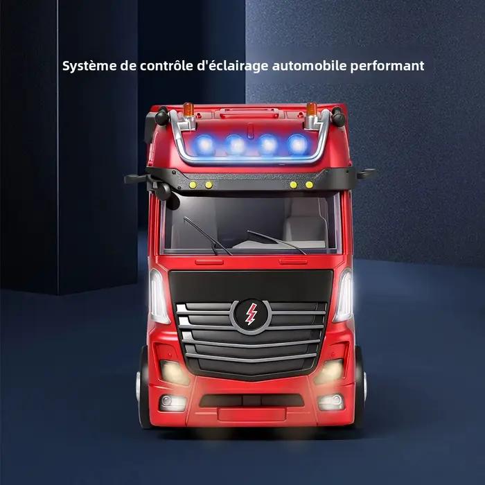 WLtoys 6408 1/64 Camion Tracteur RC en Alliage avec Lumières