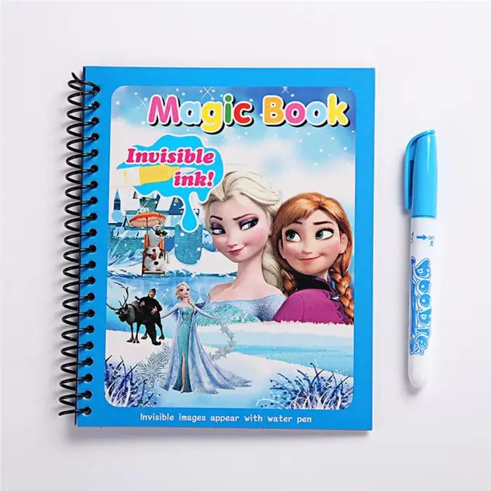 Disney Minnie Mickey peinture à l'eau dessin jouets Graffiti anime figurine aquarelle livre magique pour fille cadeau d'anniversaire