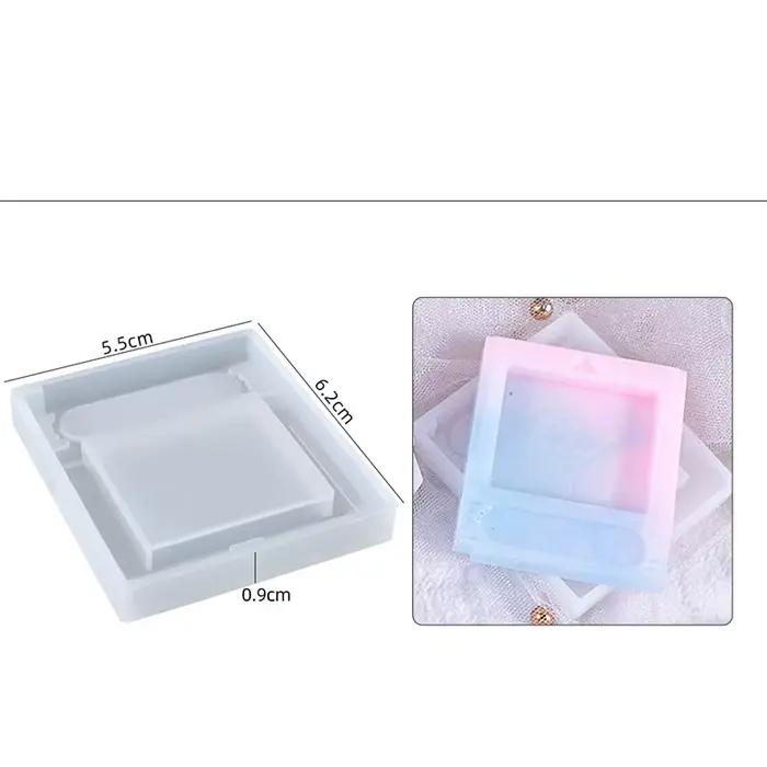 Moule en silicone pour porte-clés sable mouvant en forme de carte de jeu de console - Outil de fabrication artisanale pour la maison et le jardin
