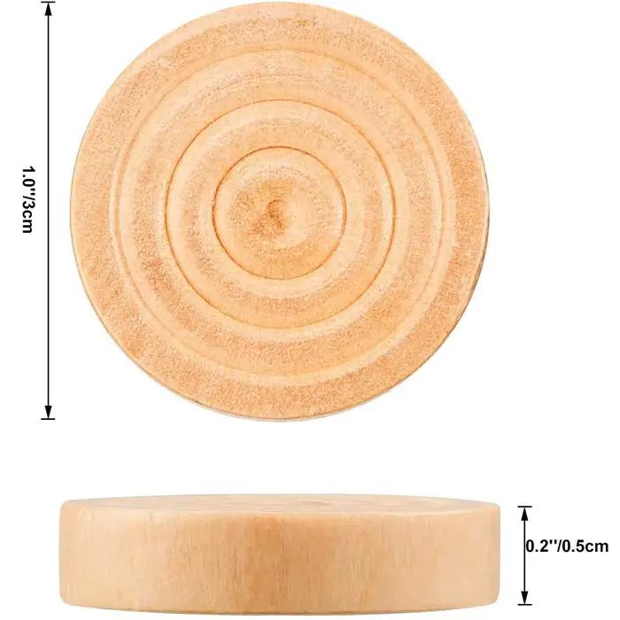 Pièces de dames rondes en bois