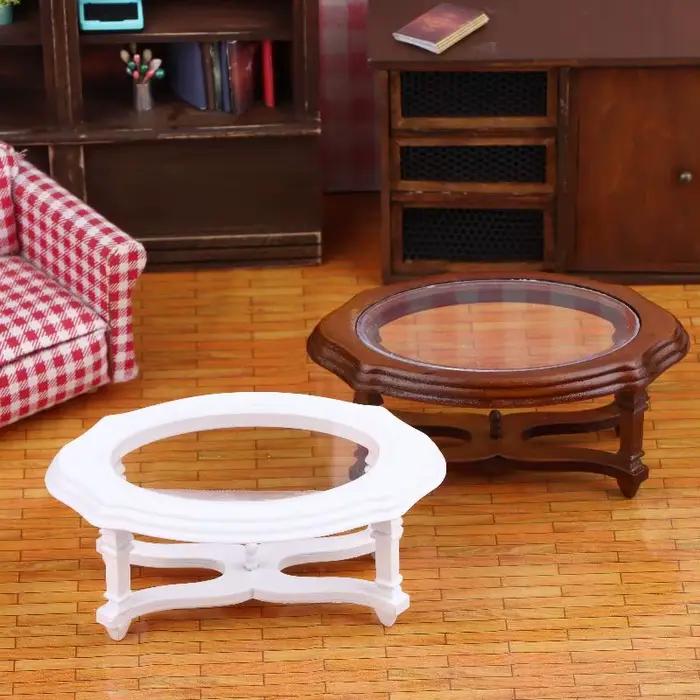 Table basse de Simulation, modèle de maison de poupée, meubles de salon, décoration, Micro scène, accessoires de Construction, 1/12