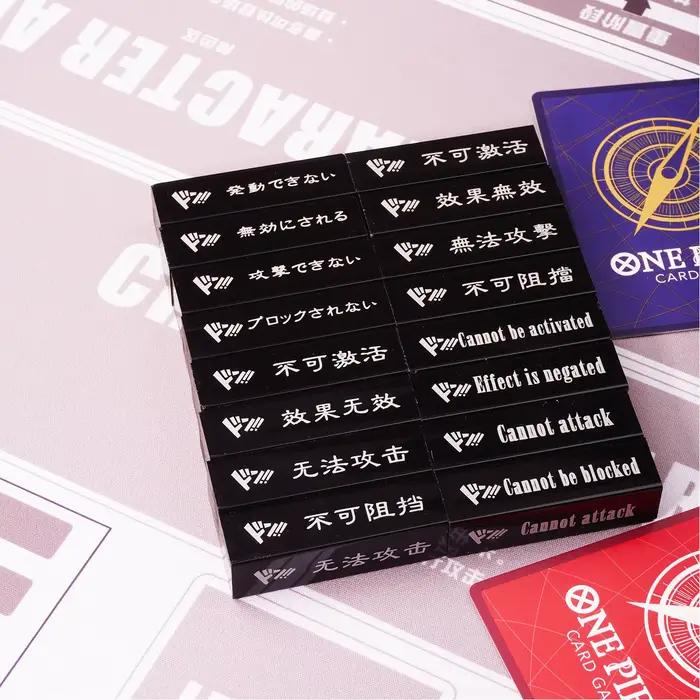 Jeu de société One Piece OPCG : Indicateurs de jeu, Coffret en métal, Compteur de points, Puissance d'attaque, Jetons de coût et d'initiative, Jetons DP, Dés en plastique, Jouets