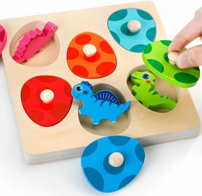 Puzzle dinosaure en bois