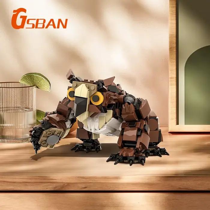 GSBAN Jeu Dungeonsed Owl Monstres Dragons Owlbear Animaux 636PCS Briques MOC Blocs de Construction Kits Jouets pour Enfants Cadeaux
