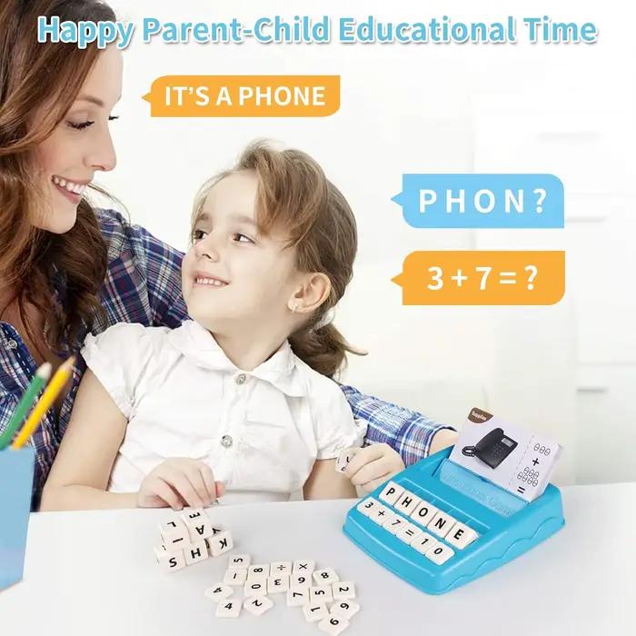 Jouets éducatifs jeux d'apprentissage pour enfants 2 en 1 lettre assortie orthographe numéro Cognition jeu de mathématiques précoces pour garçons filles cadeaux