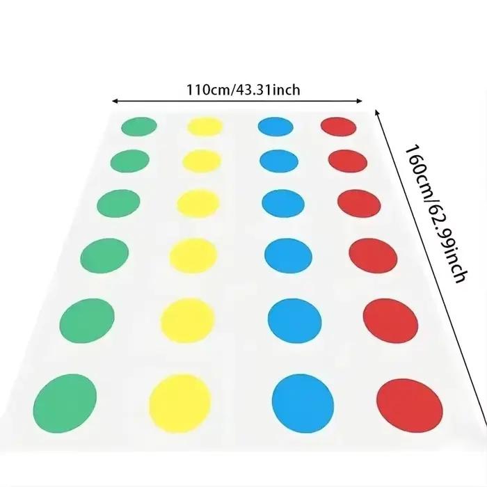 Jeu de société Twister - Jouets interactifs de sport de groupe pour l'intérieur et l'extérieur