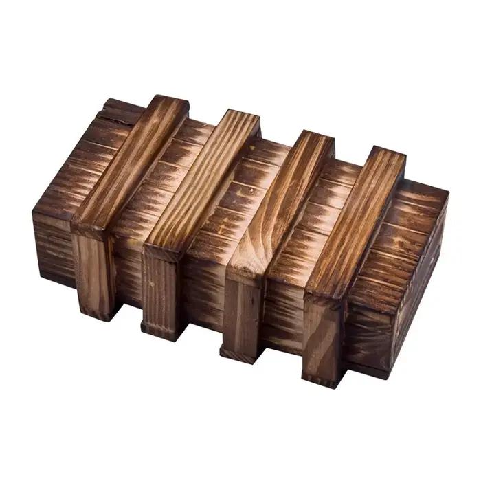 Puzzle en bois classique pour adultes et enfants, boîtes à compartiments secrets, jeux de casse-tête, déconcertant