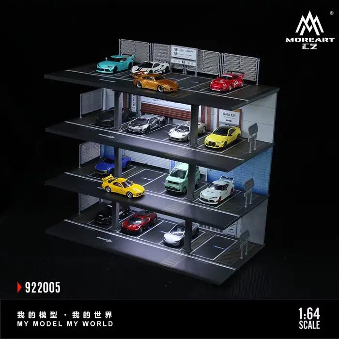 TimeMicro&MoreArt 1:64 Parking à trois étages japonais, garage, scène de stockage et d'exposition - En stock - Livraison rapide