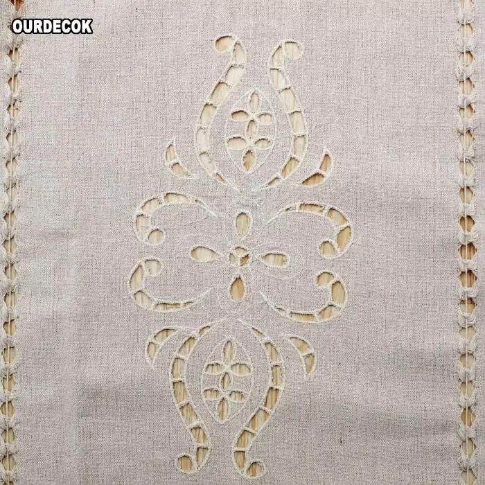 Rideau en dentelle au crochet en coton fait à la main, rideau de fleurs, rideau de cuisine, stores de document solide, rideau de douche pour la décoration
