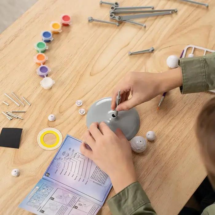 Kit de Modélisation de Système Solaire DIY 3D – Huit Planètes – Projet Scientifique Éducatif – Jouet d'Astronomie pour Enfants – Cadeau d'Apprentissage Spatial