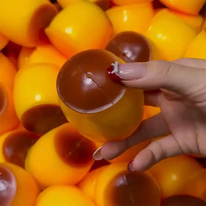 Jouet sensoriel créatif en forme de pudding au caramel, bloc de construction à presser sans rebond, jouet anti-stress pour adultes