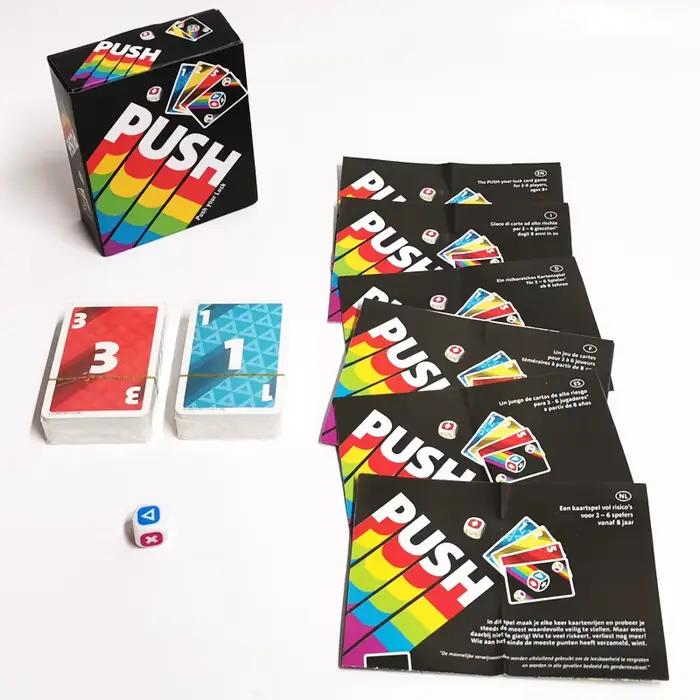 Jeu de cartes Push, jeu de société stratégique pour adultes et adolescents