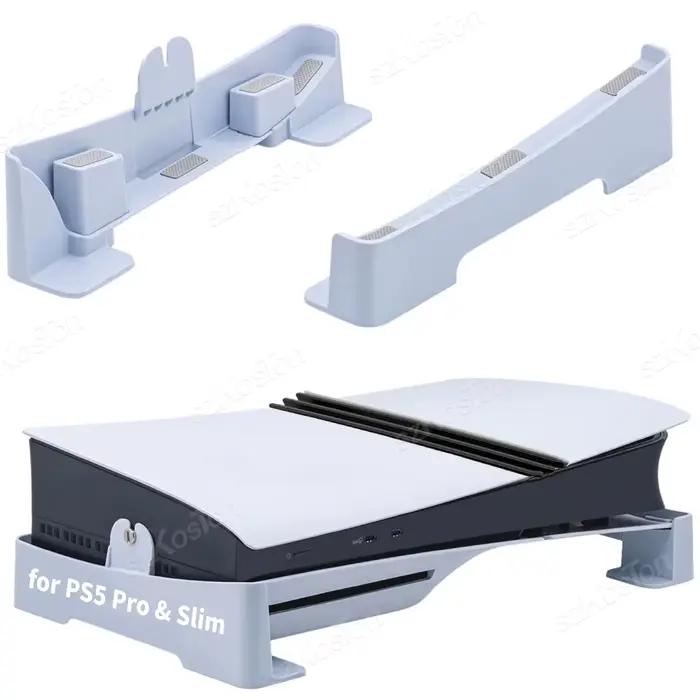 Support horizontal pour console de jeux PS5 Pro et PS5 Slim, base stabilisée antidérapante, Compatible avec les accessoires PlayStation 5 Pro