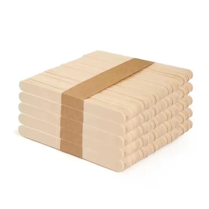 100 bâtonnets en bois pour glaces, cuillères à glace, outils d'artisanat et de décoration de gâteaux, bâtonnets en bois DIY