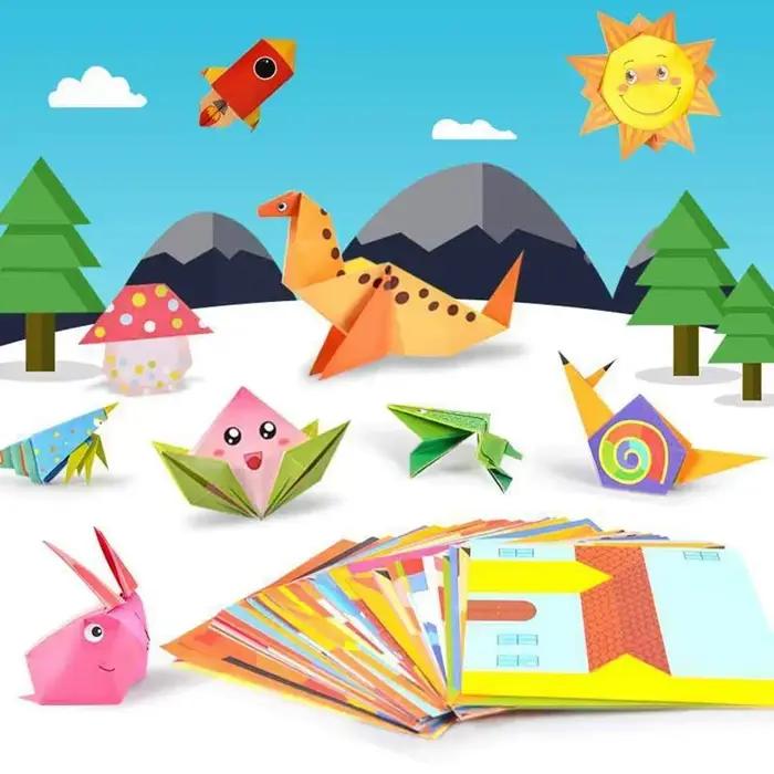 54 Pages Montessori jouets bricolage enfants artisanat jouet 3D dessin animé Animal Origami