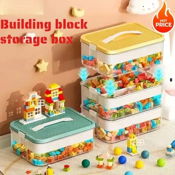 Boîte de rangement pour blocs de construction pour enfants