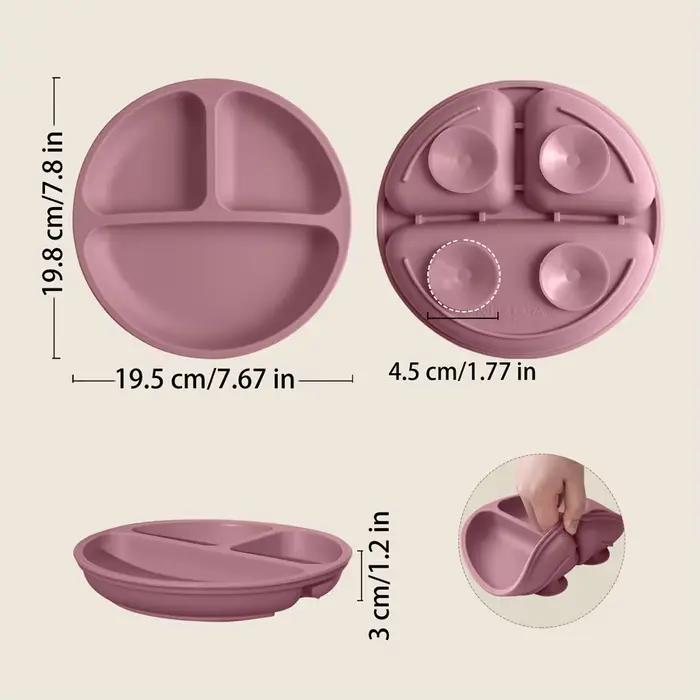 Assiette à manger en Silicone pour bébé