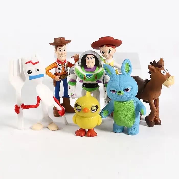 Disney – figurines en PVC Toy Story 4 Woody Jessie Buzz Lightyear Bullseye Forky Ducky Bunny