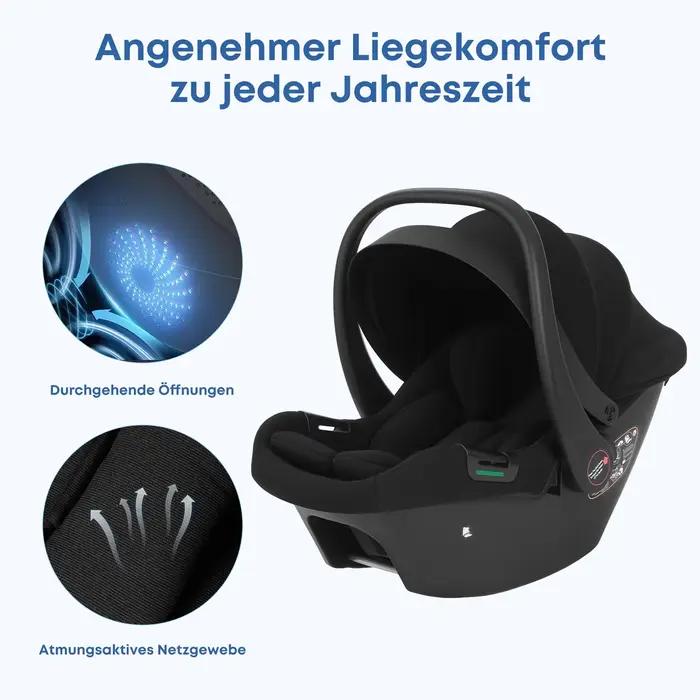 Siège auto pour bébé Babyvoyage noir avec base Isofix
