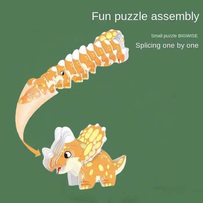 Puzzle en papier dinosaure 3D