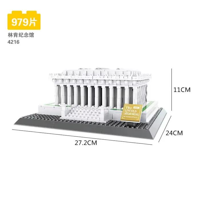 WANGE Creative World Famous Building Blocks Architecture Structure City Temple Big Ben Model Bricks Toys for Boys Adult Gifts