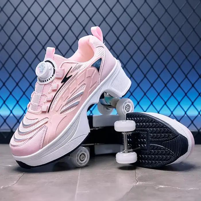 Grands patins à roulettes à quatre roues pour enfants