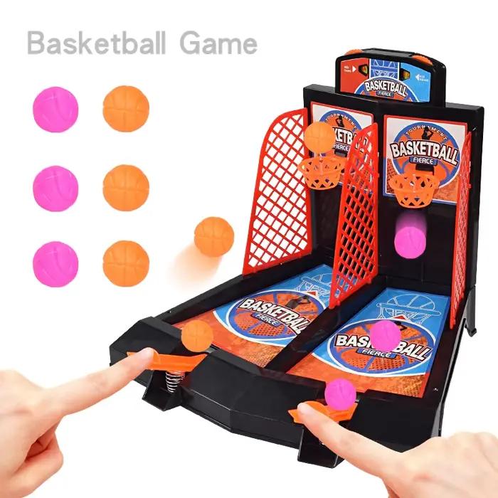Jouets pour enfants : Jeu de tir de basket-ball à éjection par le doigt pour deux joueurs