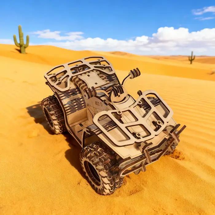 Moto de plage en bois, modèle de Puzzle 3D