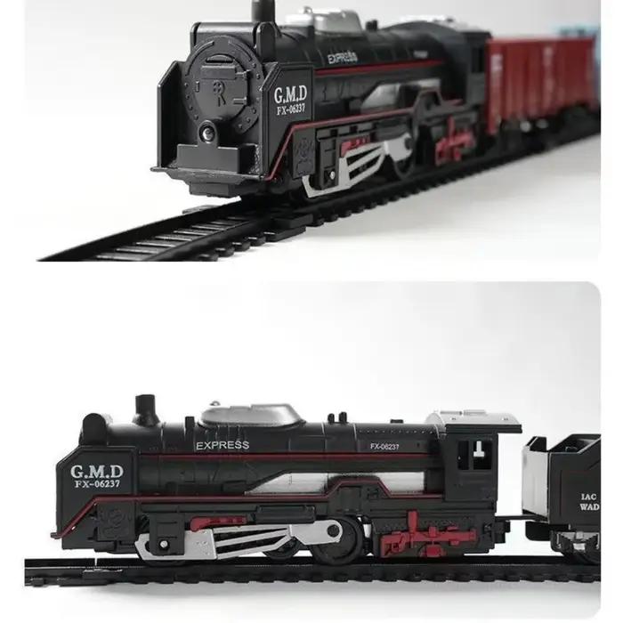 Coffret de train de simulation classique avec rails lumineux