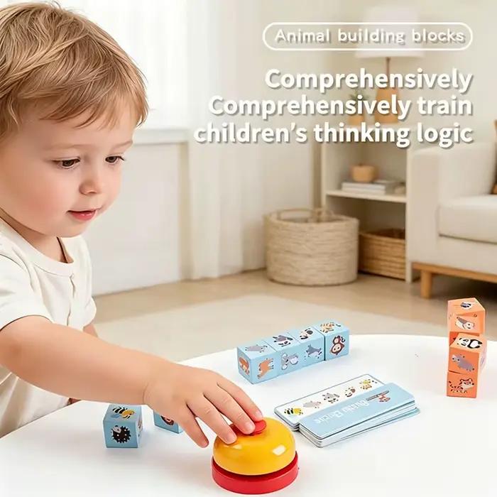 Jeu éducatif en bois pour enfants : Apprentissage des mots anglais
