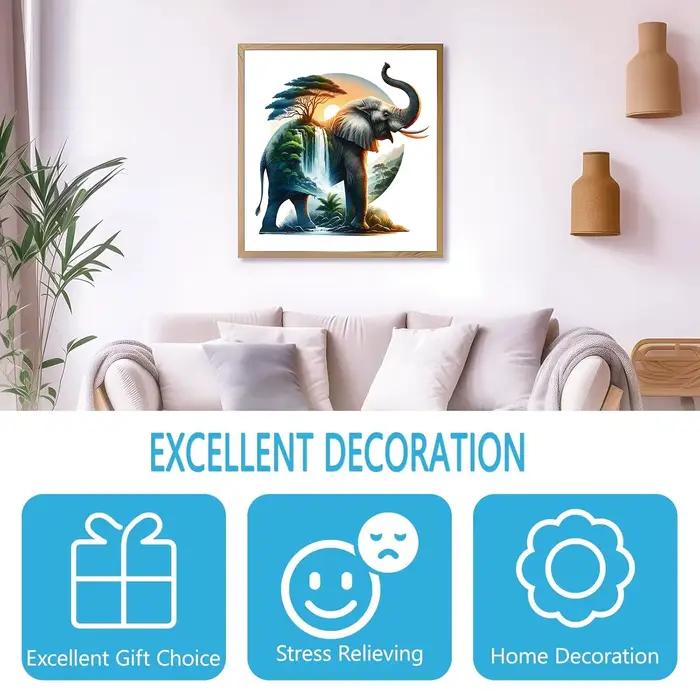 Puzzle en bois en forme d'éléphant pour adultes