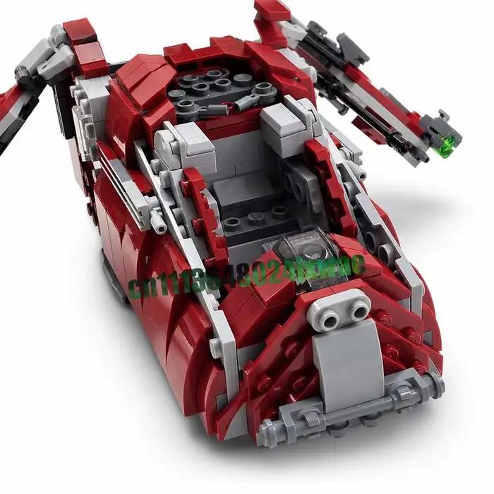 472 pièces Modèle MOC Republic Gunship, Puzzle personnalisé à assembler soi-même, Blocs de construction éducatifs, Collection de batailles spatiales, Cadeaux à exposer